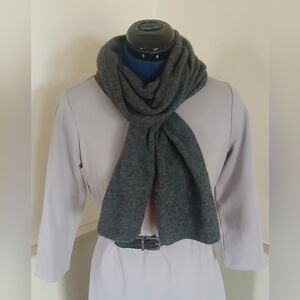 Hannah Rose Dark Gray Cashmere Scarf Soft Luxurious